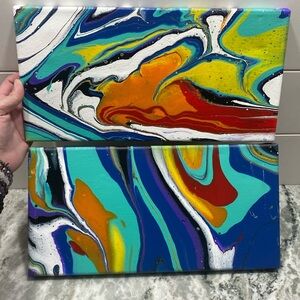 Abstract Canvas Art Set - Multicolor